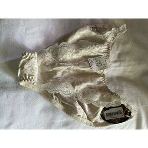 100% Silk Womens Lace Trim Panties L Thigh High Shades Of Silk Shiny Smooth